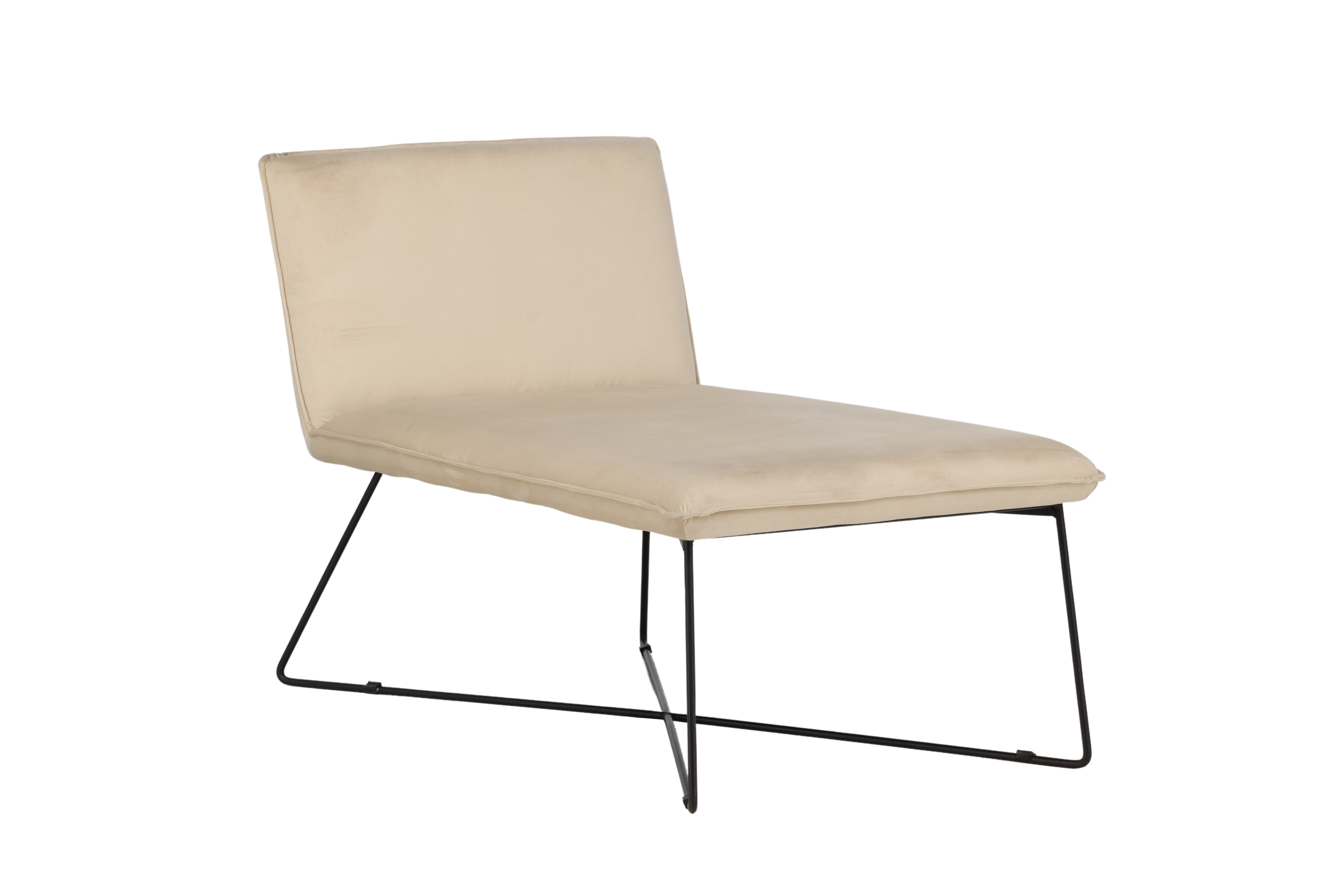 Sort Venture Design Lounge Daybed Beige Fløjl Stål - Venture Design Daybed  - 7340206963598