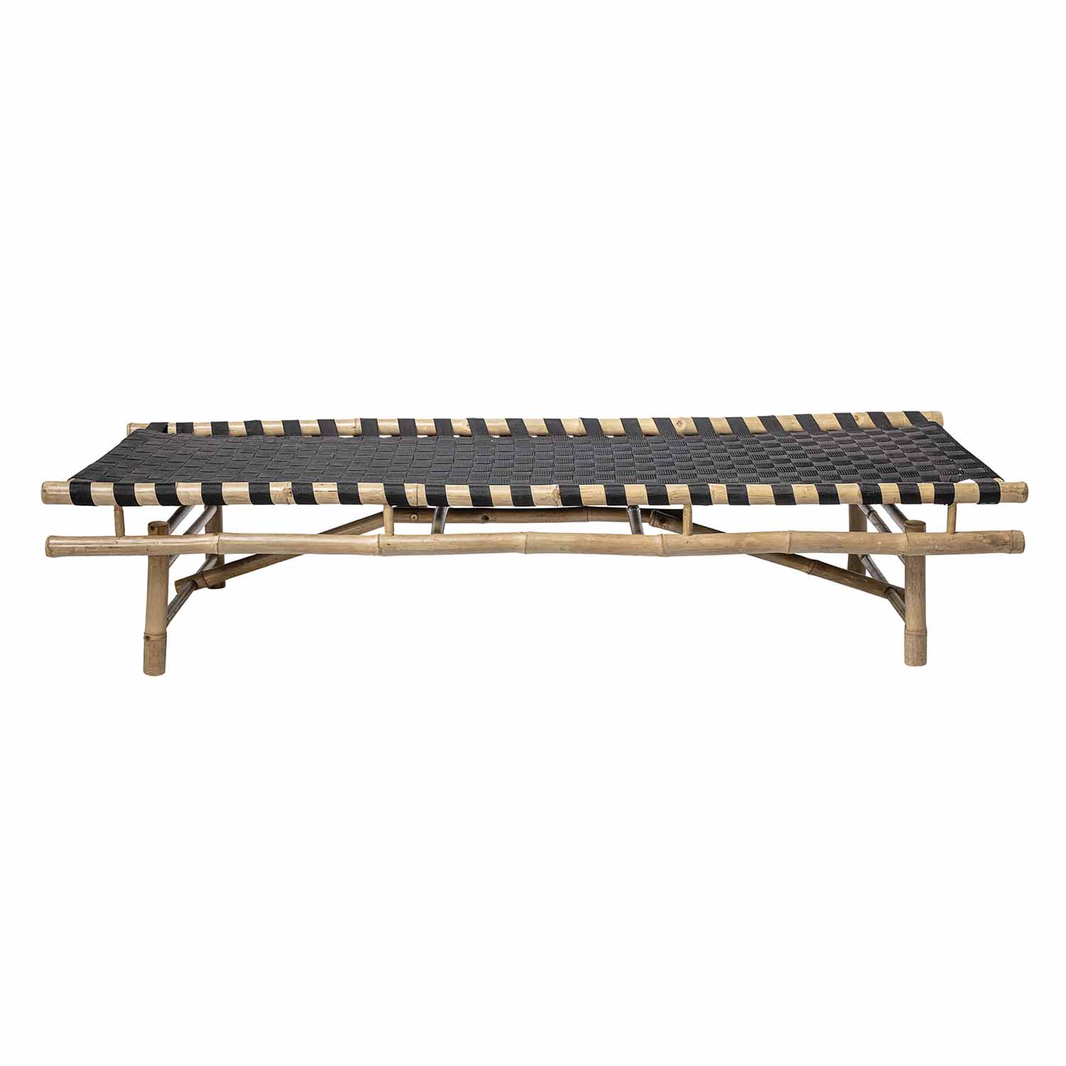 Sort Bloomingville Vida Daybed Foldbar Natur Bambus Polyester 190x70 - Bloomingville Daybed  - 5711173218660