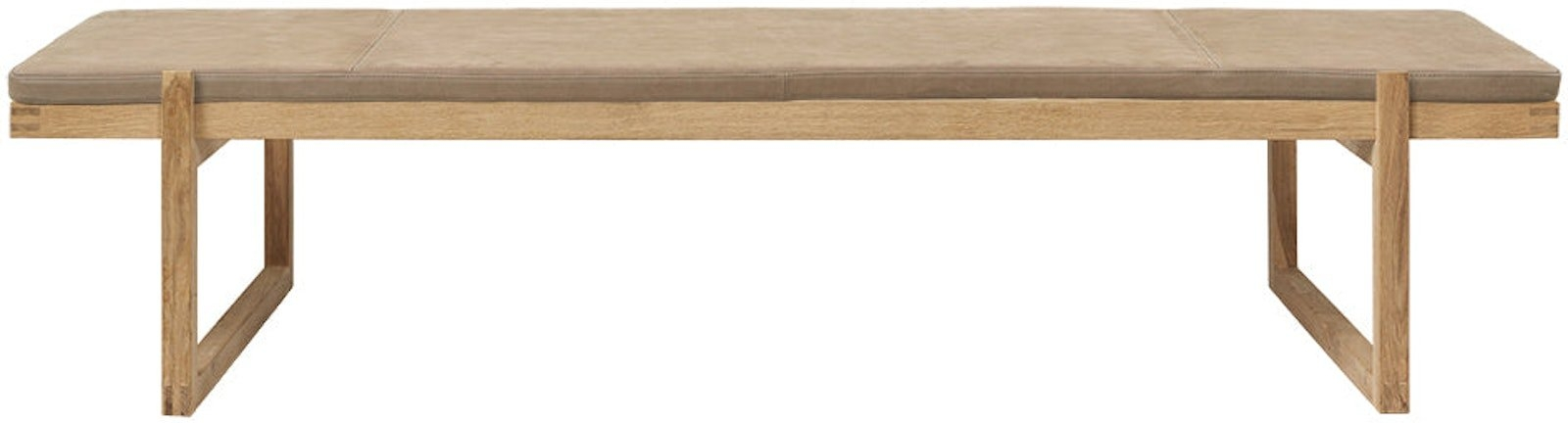 Natur Minimal Daybed H44x70x200 Læder Egetræ - Kristina Dam Daybed  - 5713590001788
