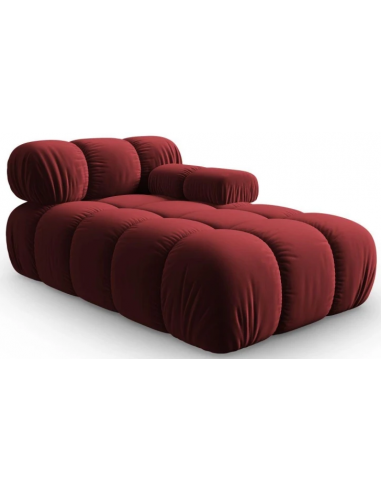 Bellis Højrevendt Daybed Velour B155 Mørkerød - Micadoni Daybed