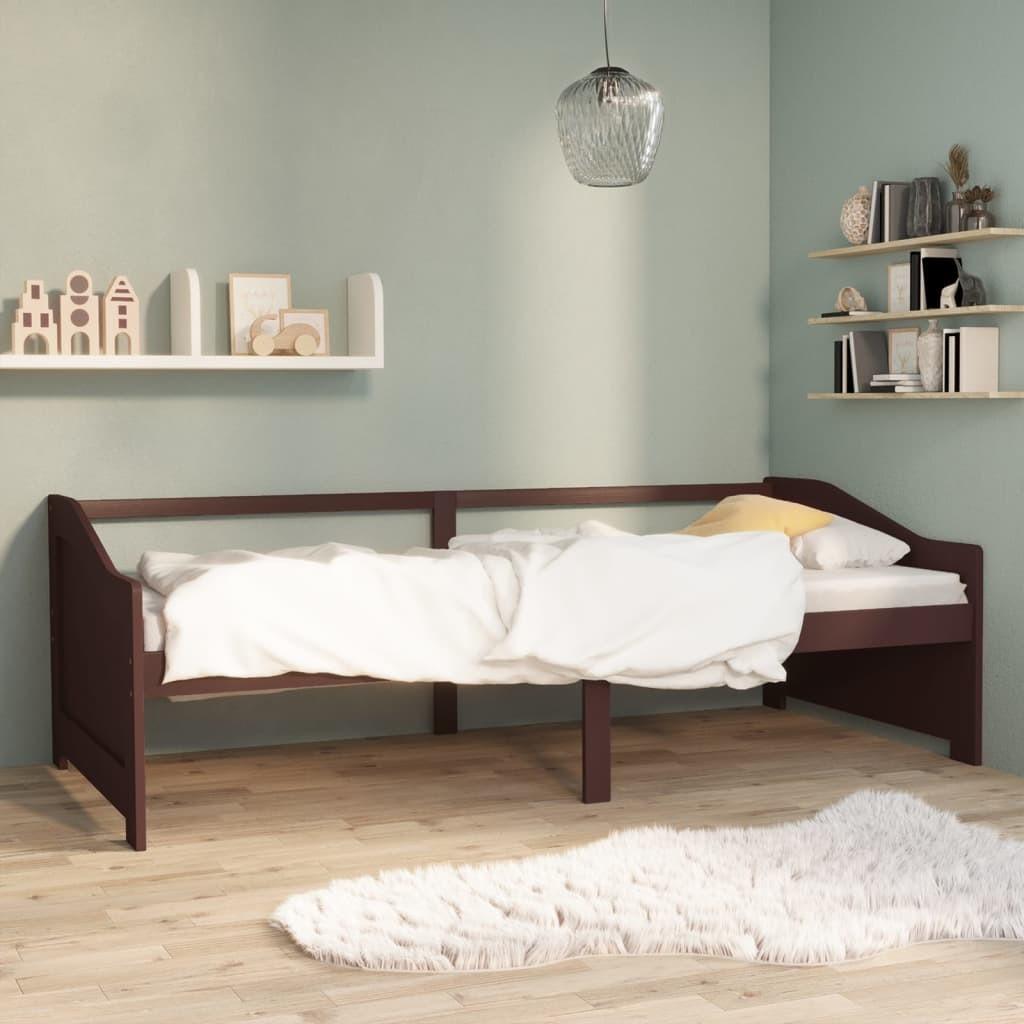 Personers Daybed 90x200 Massivt Fyrretræ Mørkebrun - Boligcenter Daybed  - 8720286579251