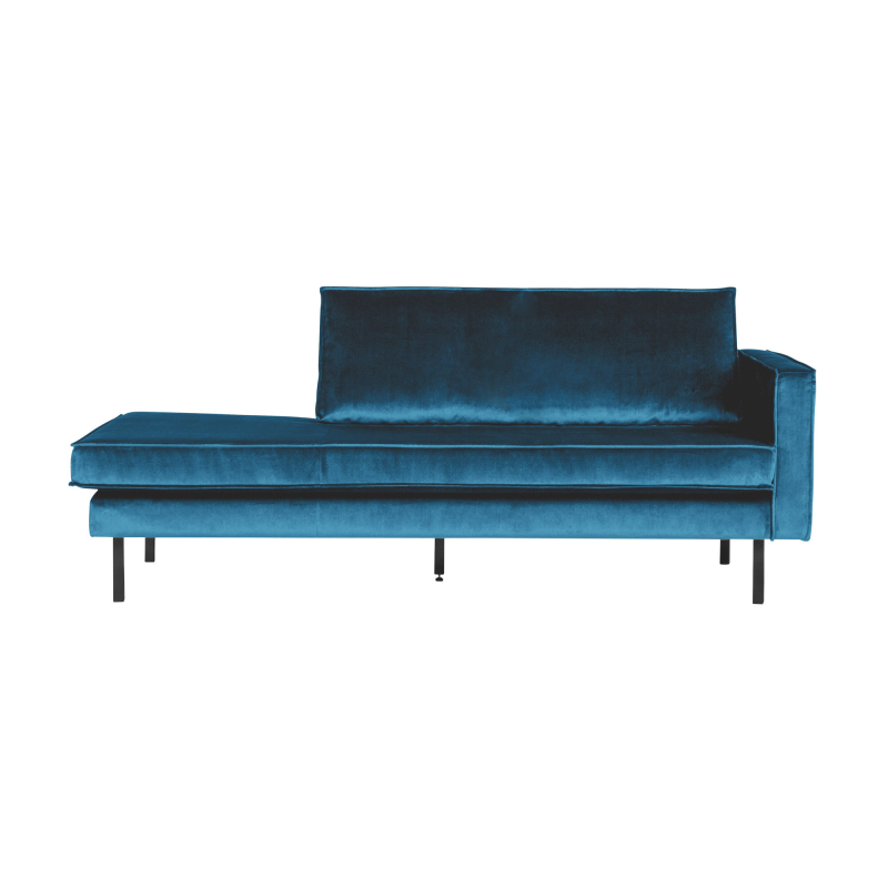 Blå Rodeo Daybed Højrevendt Velour Blue - Bepurehome Daybed  - 8714713073443