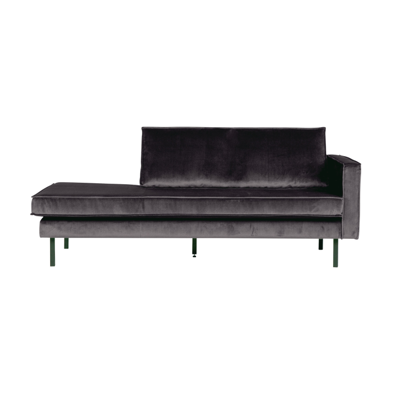 Grå Rodeo Daybed Højrevendt Velour Anthracite - Bepurehome Daybed  - 8714713073450