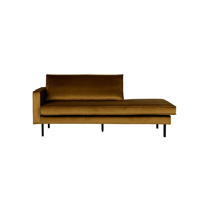 Gul Rodeo Daybed Venstrevendt Velour Honey Yellow - Bepurehome Daybed  - 8714713081592