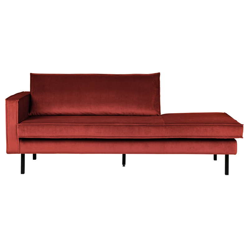 Brun Rodeo Daybed Venstrevendt Velour Chestnut - Bepurehome Daybed  - 8714713126064