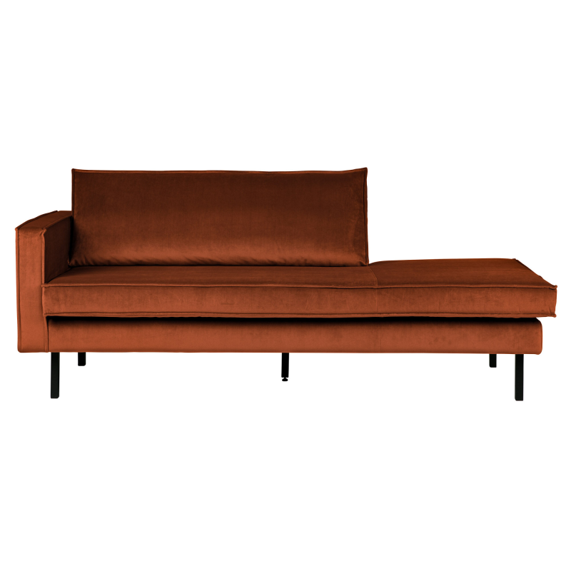 Rust Rodeo Daybed Venstrevendt Velour - Bepurehome Daybed  - 8714713077571