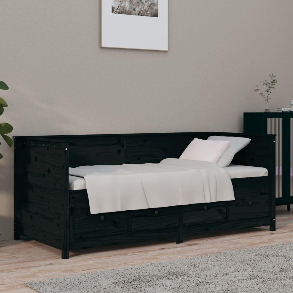 Sort Daybed 75x190 Massivt Fyrretræ - Boligcenter Daybed  - 8720287214588