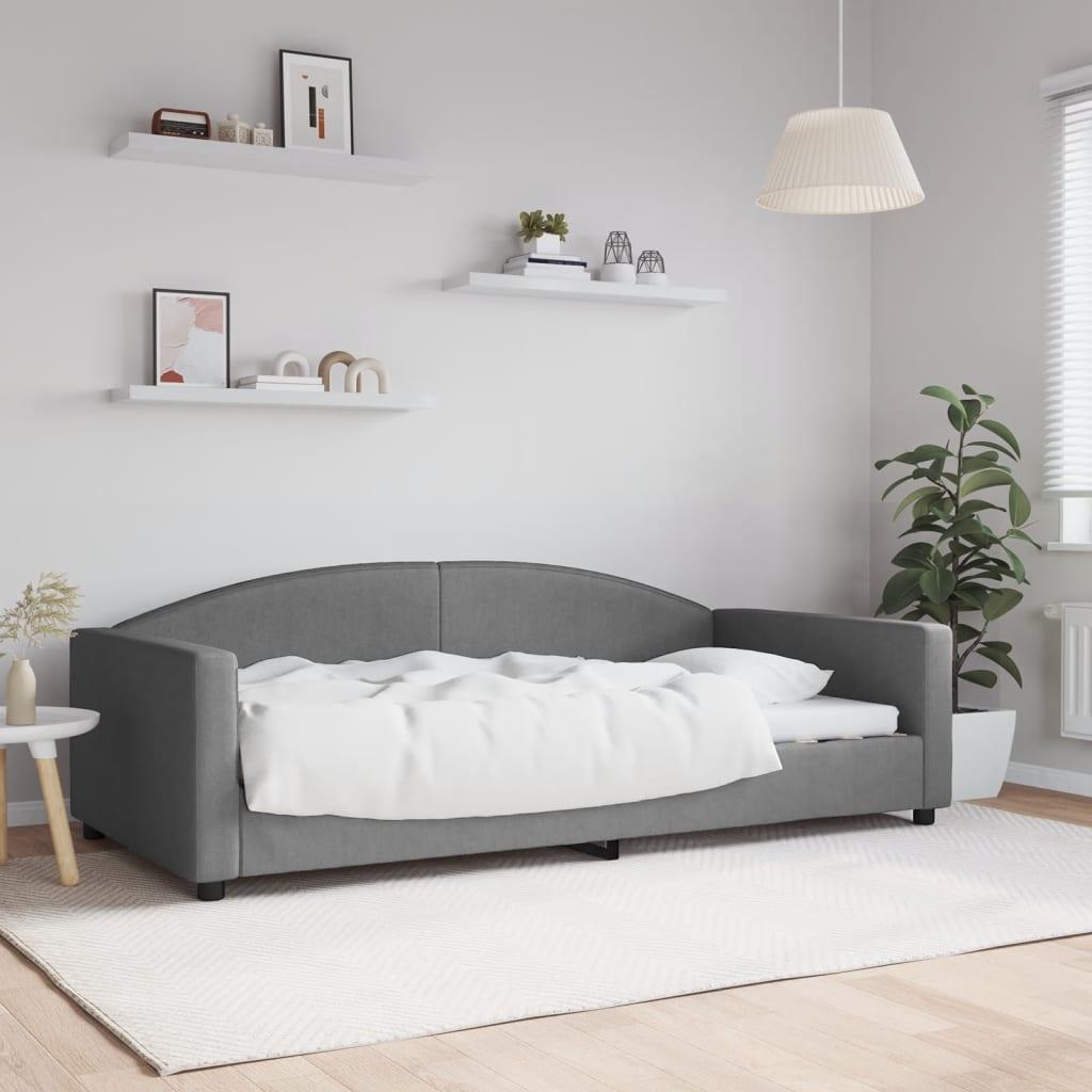 Daybed 100x200 Stof Mørkegrå - Boligcenter Daybed  - 8720845952846
