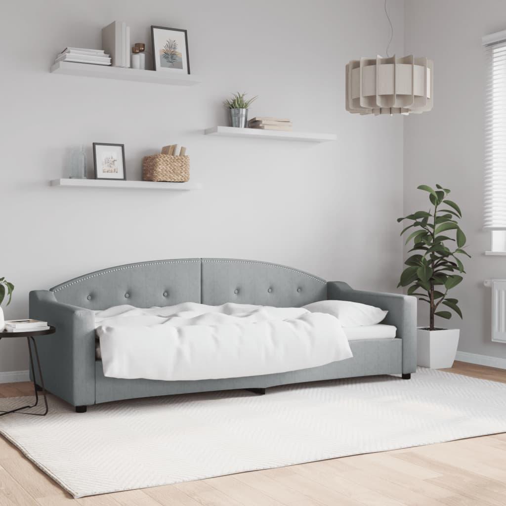 Daybed 80x200 Stof Lysegrå - Boligcenter Daybed  - 8720845954956
