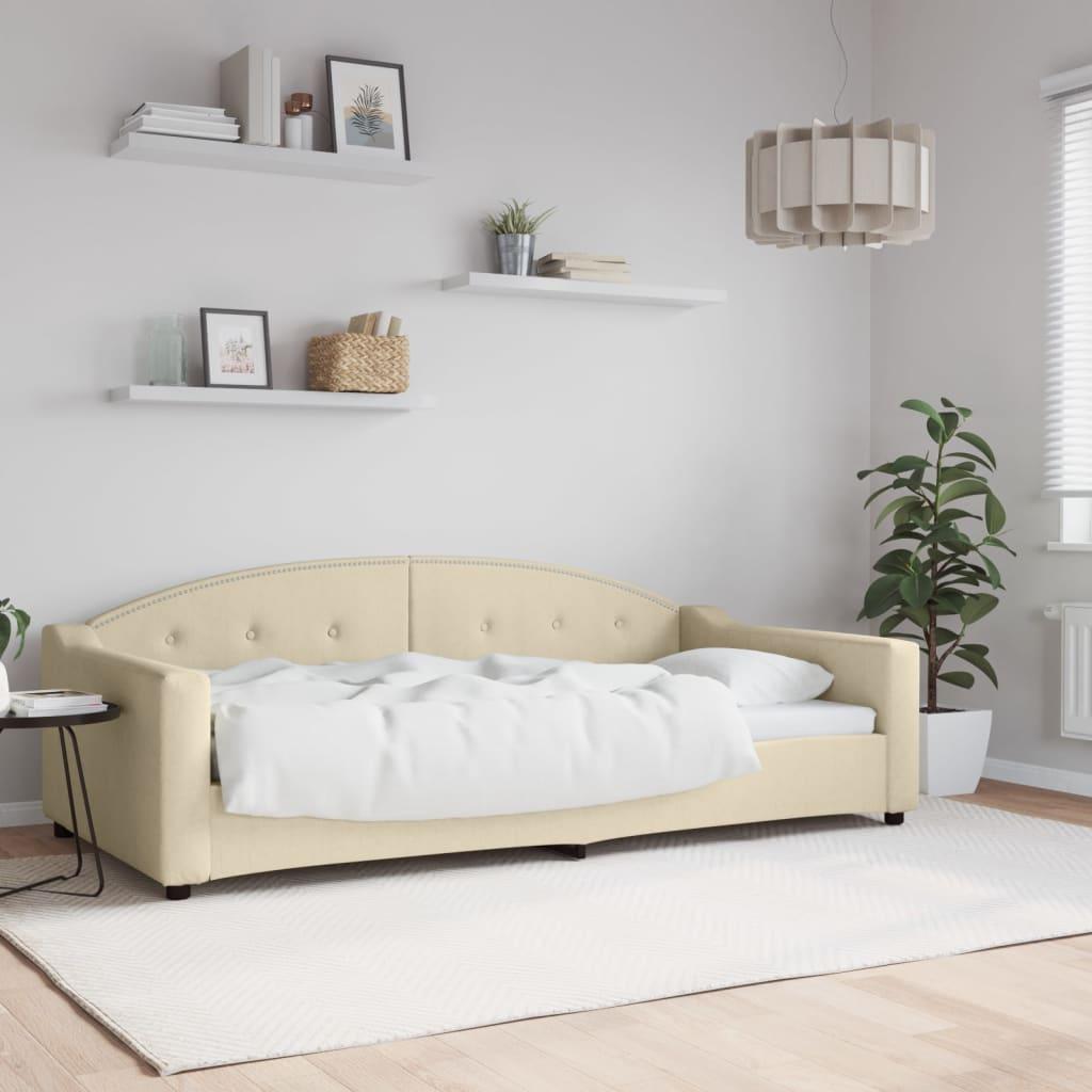 Daybed 100x200 Stof Cremefarvet - Boligcenter Daybed  - 8720845955090
