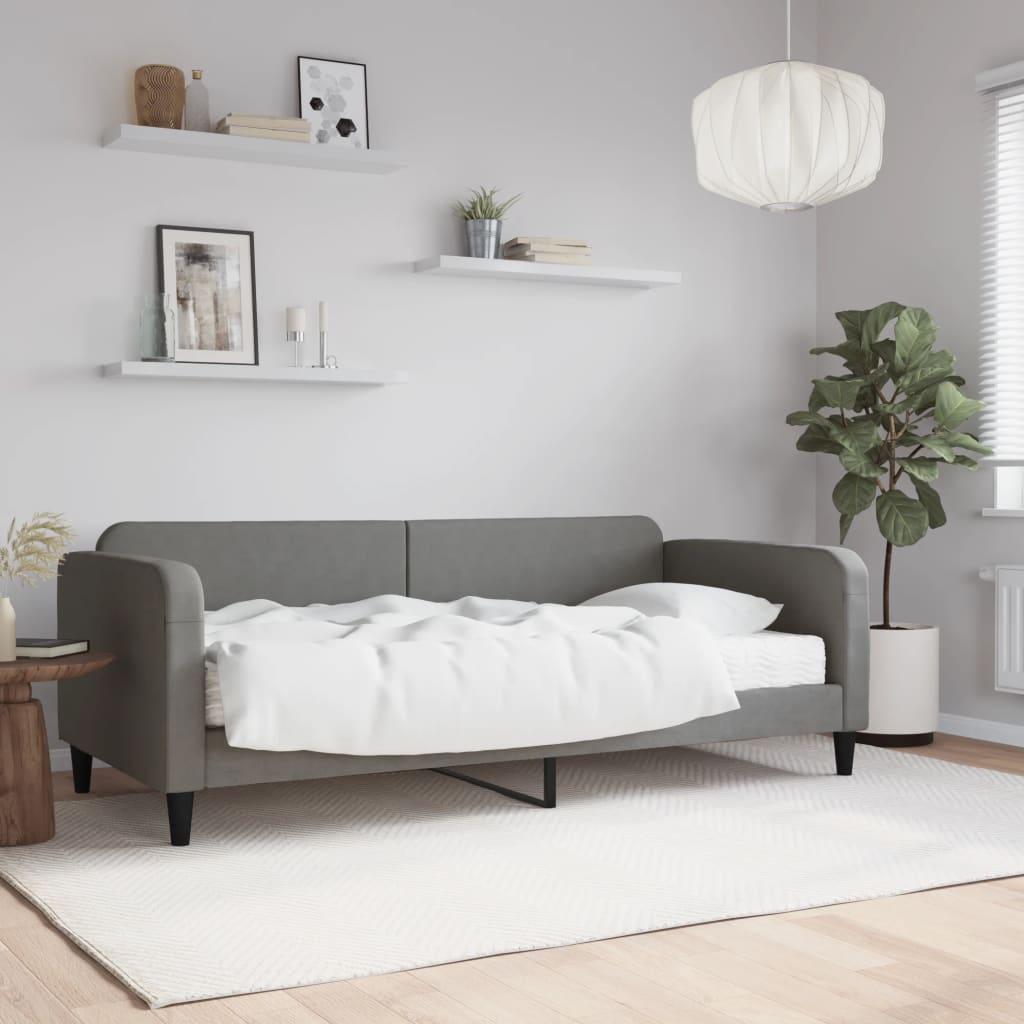 Daybed Med Madras 90x190 Stof Mørkegrå - Boligcenter Daybed  - 8720845461836