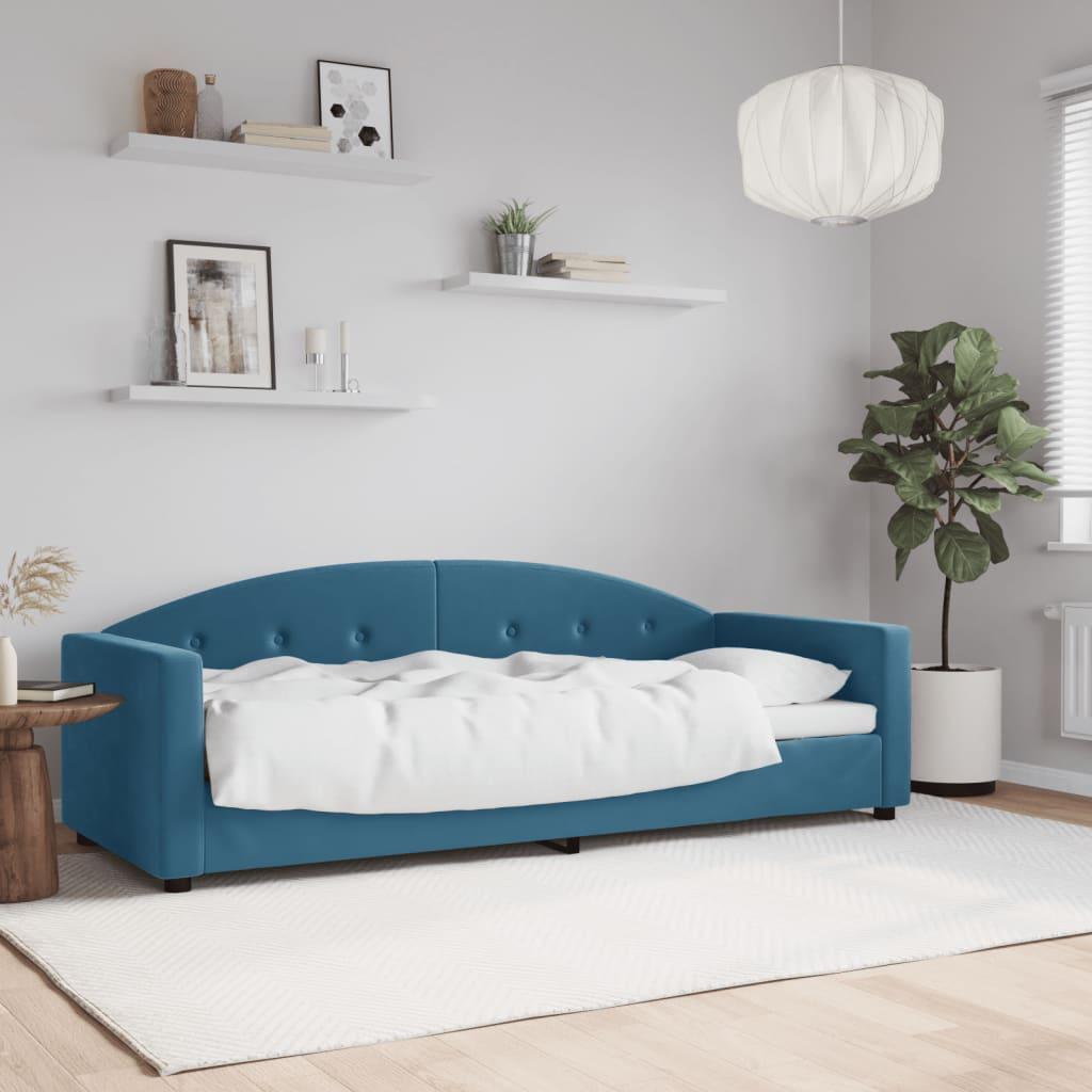 Daybed 80x200 Velour Blå - Boligcenter Daybed  - 8720845955311