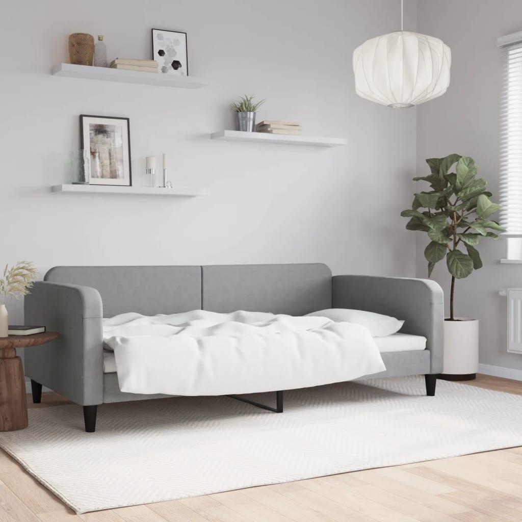 Daybed 100x200 Stof Lysegrå - Boligcenter Daybed  - 8720845954116