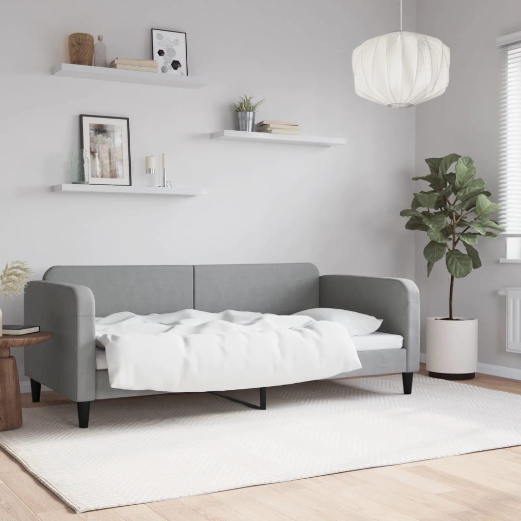 Daybed 90x190 Stof Lysegrå - Boligcenter Daybed  - 8720845955106