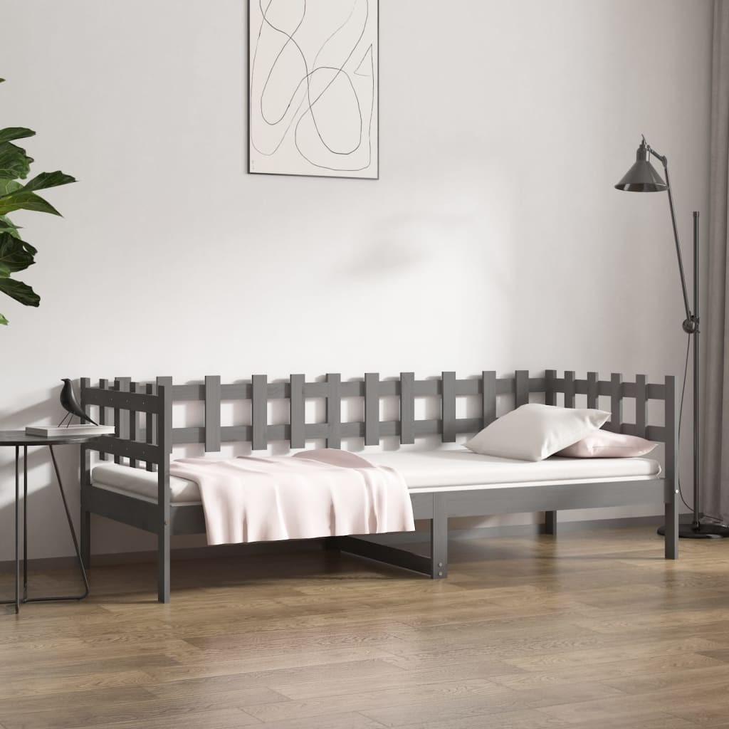 Daybed 90x190 Massivt Fyrretræ Grå - Boligcenter Daybed  - 8720287214618