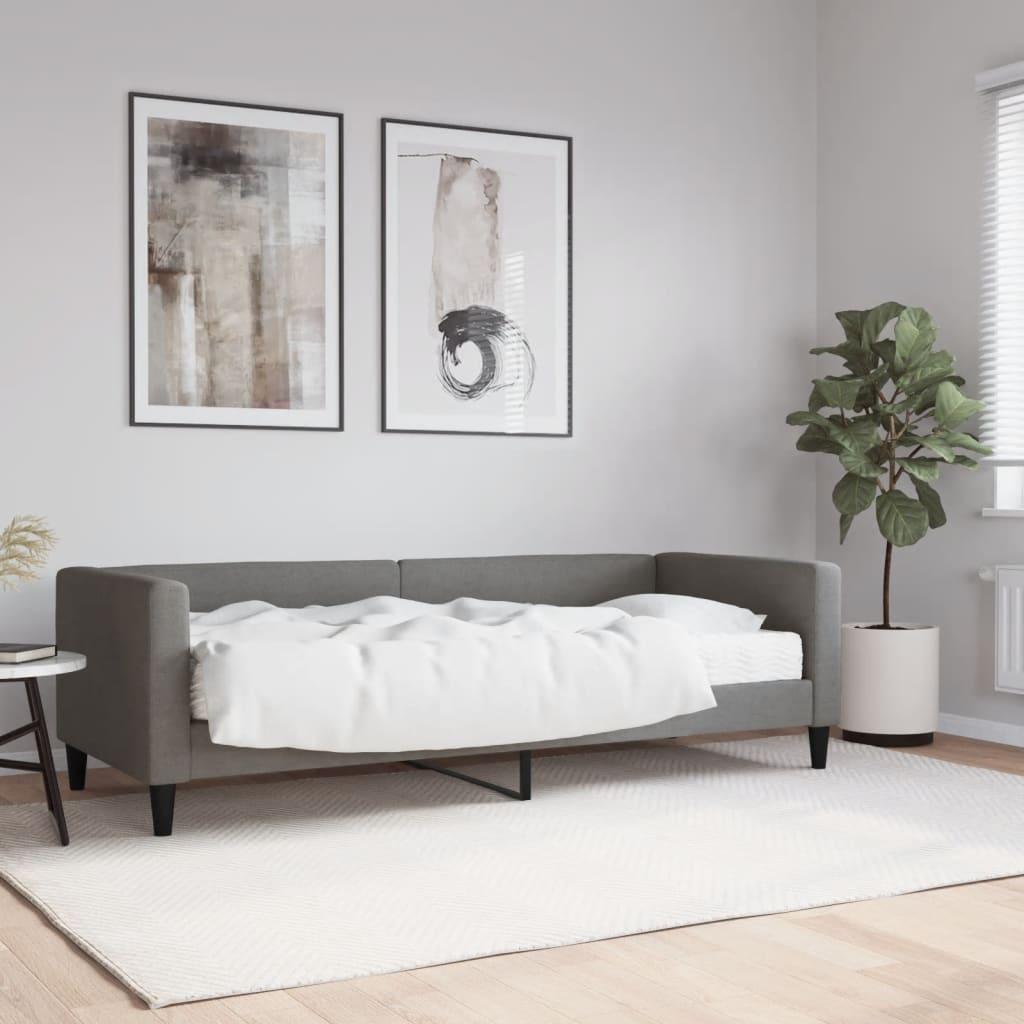 Daybed Med Madras 80x200 Stof Mørkegrå - Boligcenter Daybed  - 8720845461683