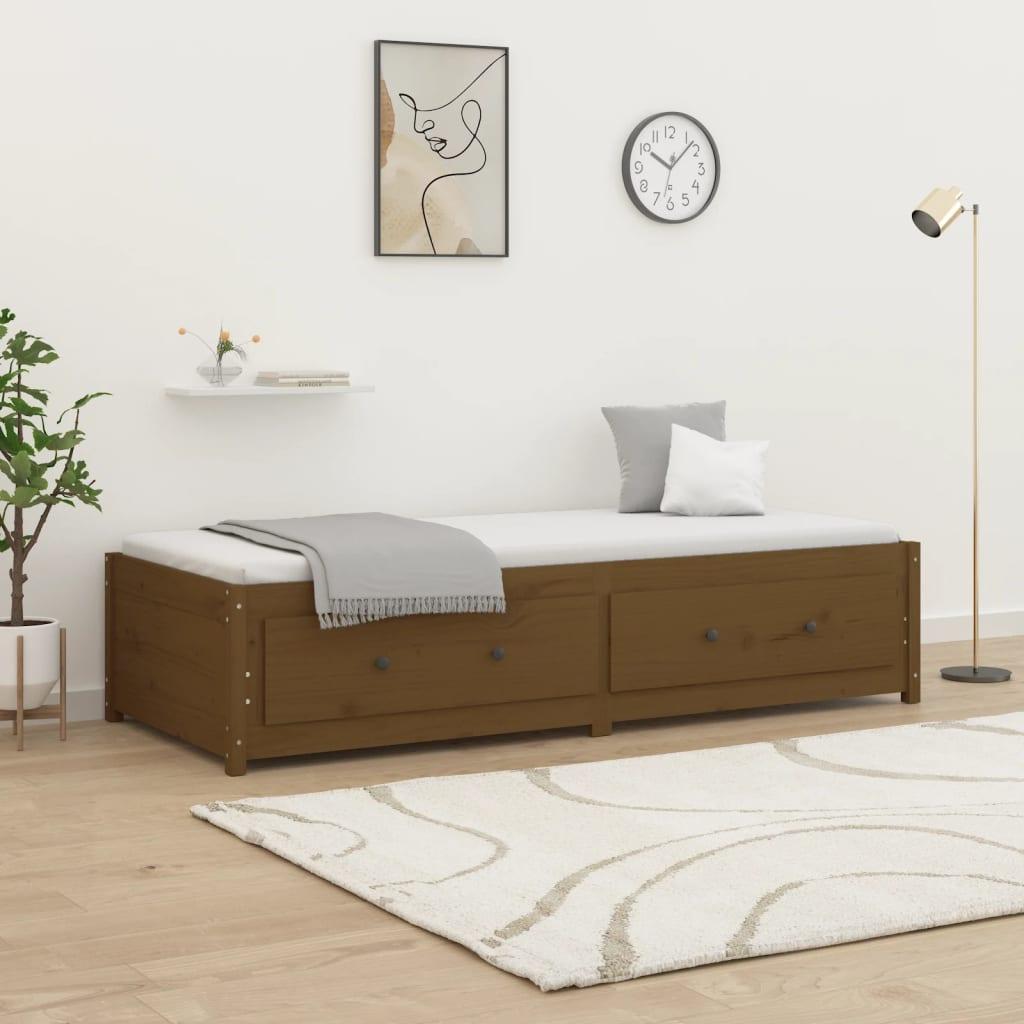 Daybed 90x190 Single Massivt Fyrretræ Gyldenbrun - Boligcenter Daybed  - 8720287214779
