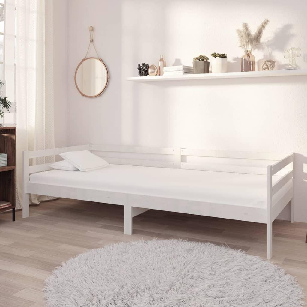 Hvid Daybed Med Madras 90x200 Massivt Fyrretræ - Boligcenter Daybed  - 8720286693803