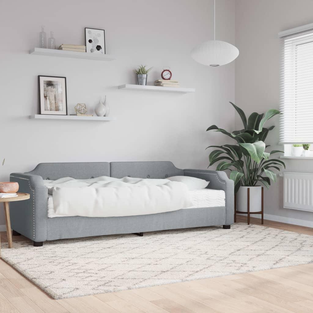Daybed Med Madras 80x200 Stof Lysegrå - Boligcenter Daybed  - 8720845469856