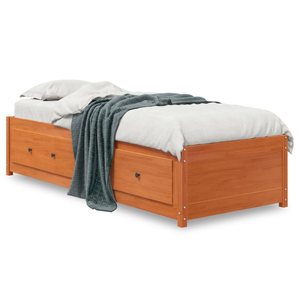 Daybed Uden Madras 75x190 Massivt Fyrretræ Gyldenbrun - Daybed  - 8721012430037