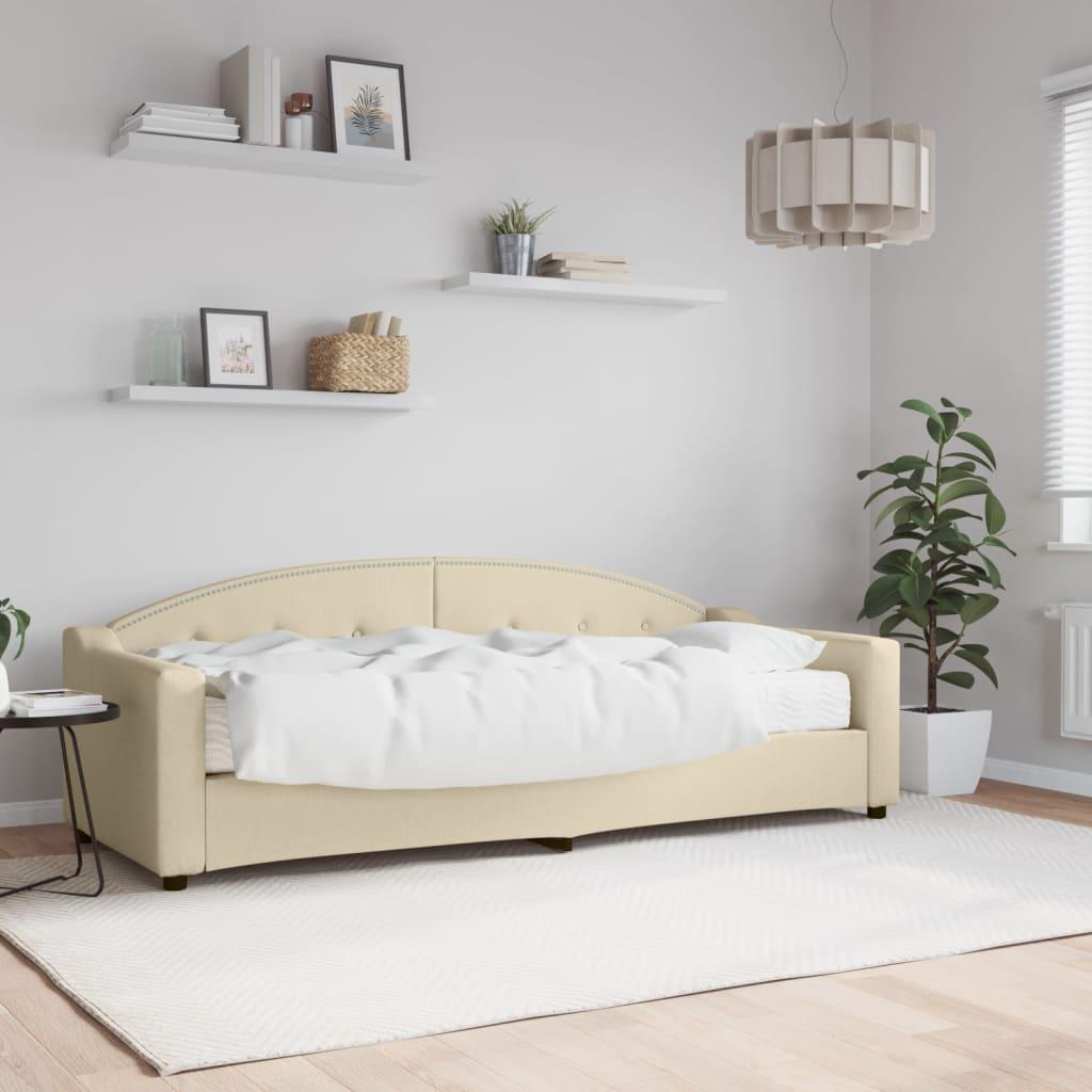 Daybed Med Madras 80x200 Stof Cremefarvet - Boligcenter Daybed  - 8720845469894