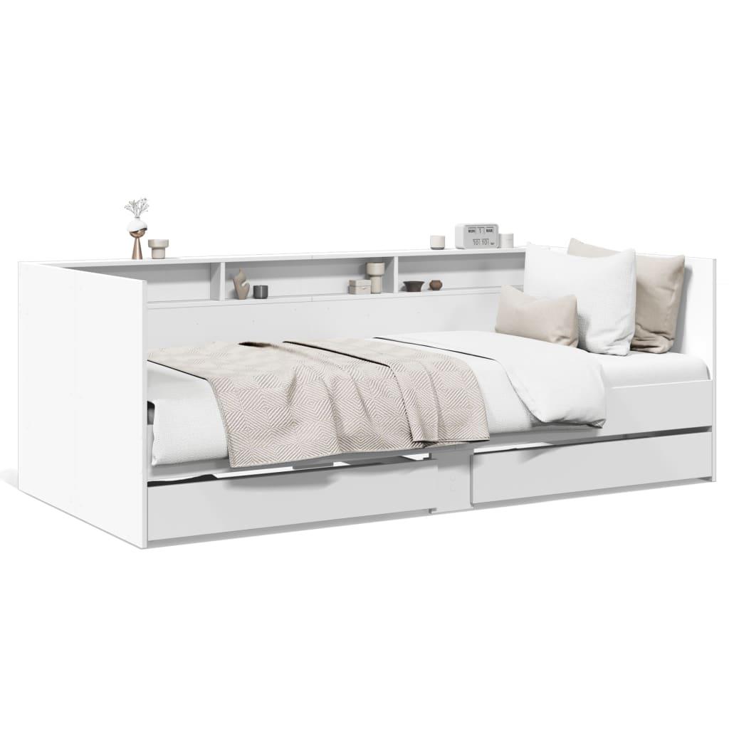 Hvid Daybed Med Skuffer Uden Madras 100x200 - Daybed  - 8721102624643