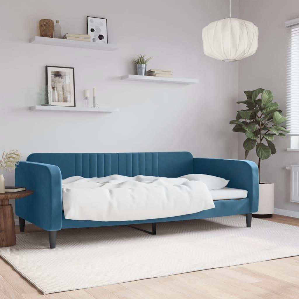 Daybed 100x200 Velour Blå - Daybed  - 8720845953874