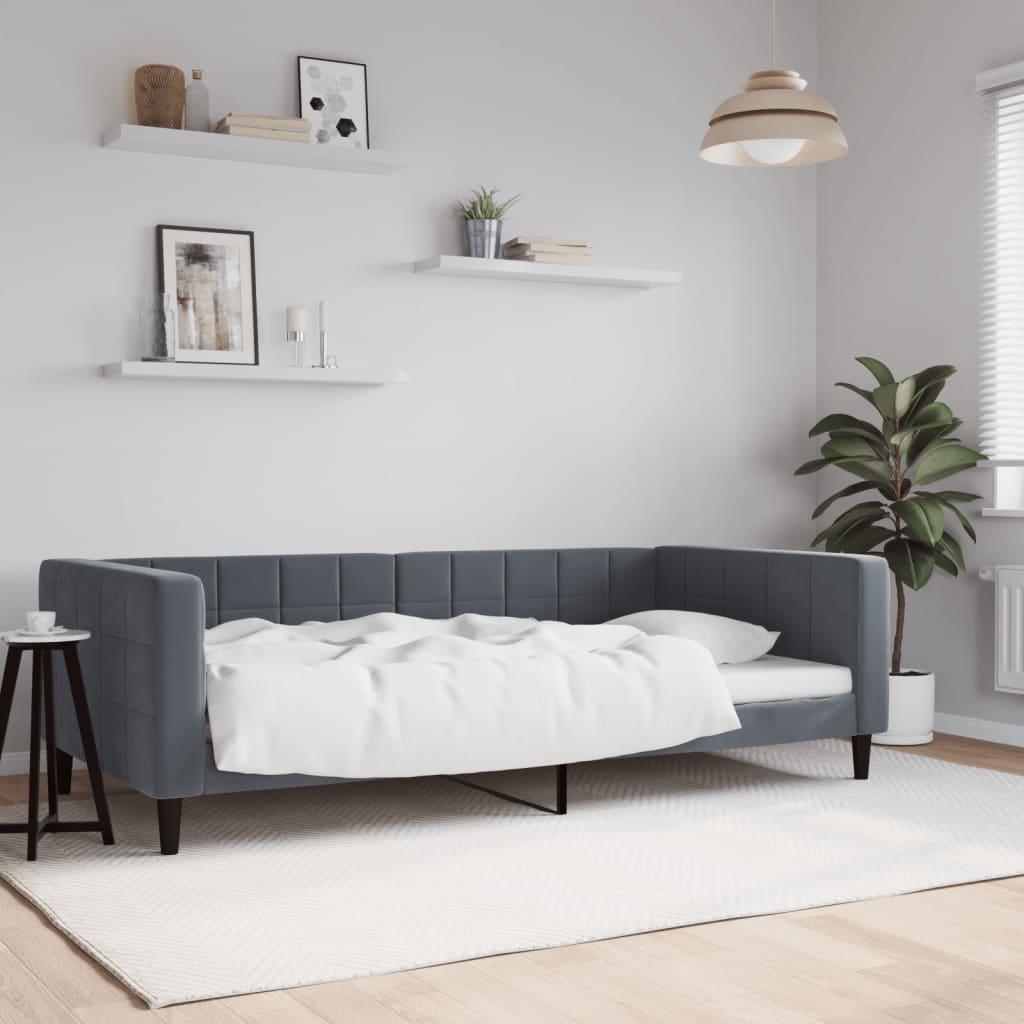 Daybed 100x200 Velour Mørkegrå - Daybed  - 8720845953898
