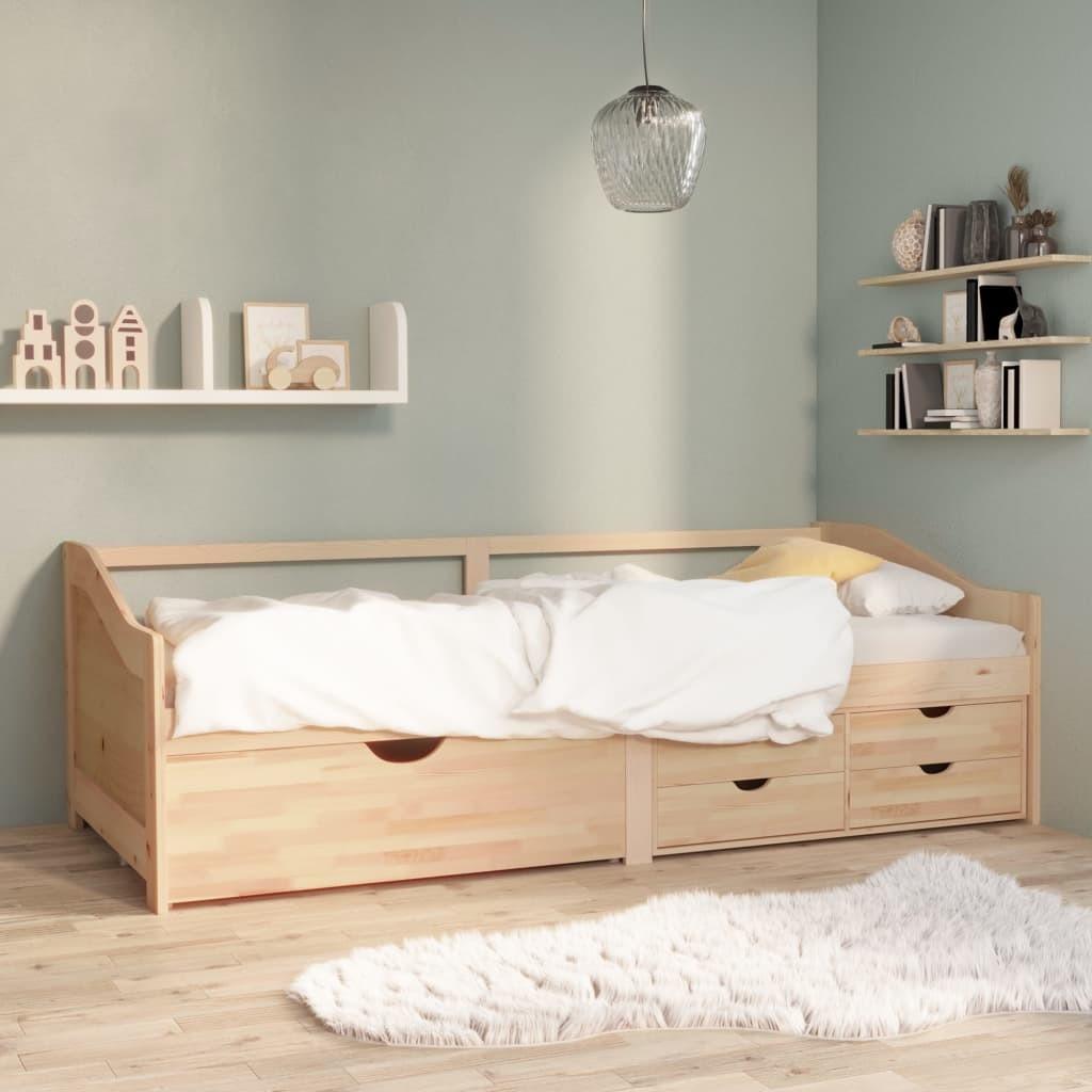 Brun Personers Daybed Med Skuffer 90x200 Massivt Fyrretræ - Boligcenter Daybed  - 8720286579275