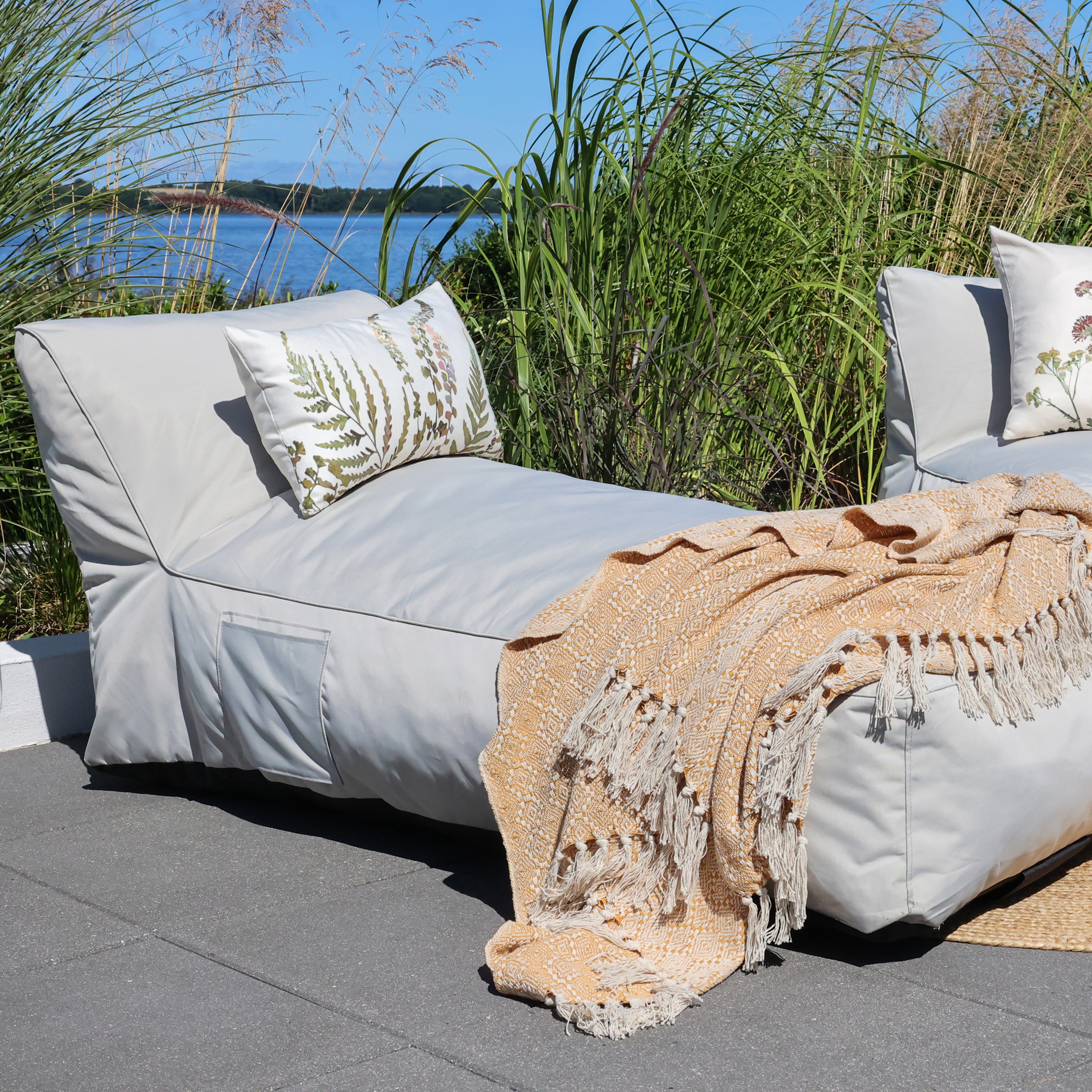 Lounge Daybed Til Udendørs Beige - Daybed