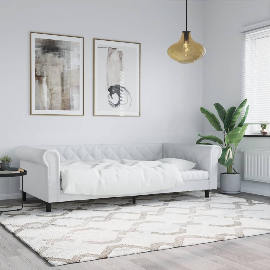 Hvid Daybed 90x200 Kunstlæder - Boligcenter Daybed  - 8720845955229