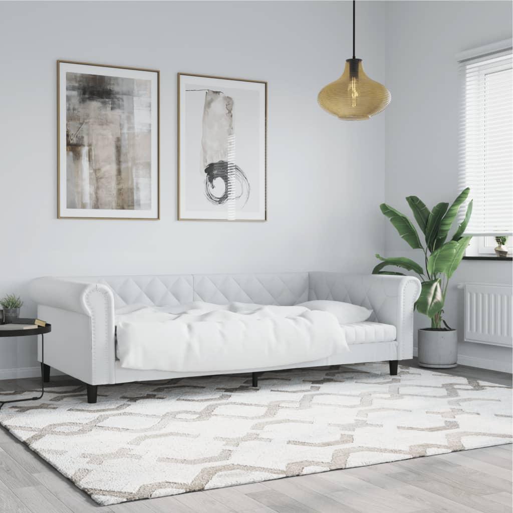 Hvid Daybed 80x200 Kunstlæder - Daybed  - 8720845955182