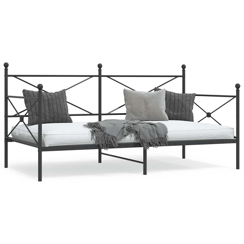Sort Daybed Uden Madras 100x190 Stål - Daybed  - 8721158660435