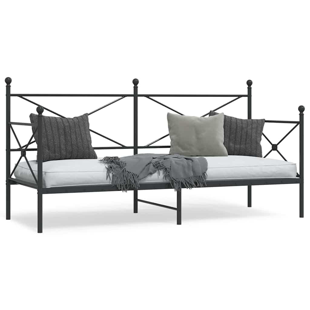 Sort Daybed Uden Madras 75x190 Stål - Daybed  - 8721158660398