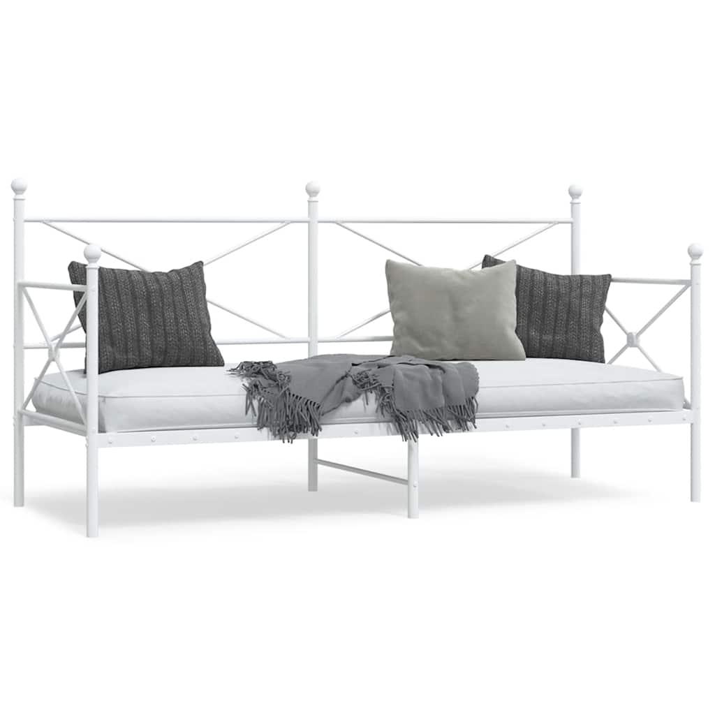 Hvid Daybed Uden Madras 75x190 Stål - Daybed  - 8721158660534