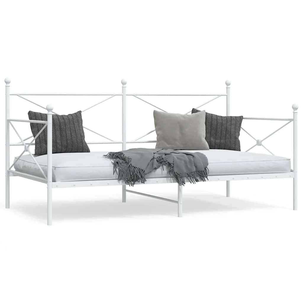 Hvid Daybed Uden Madras 100x190 Stål - Daybed  - 8721158660572