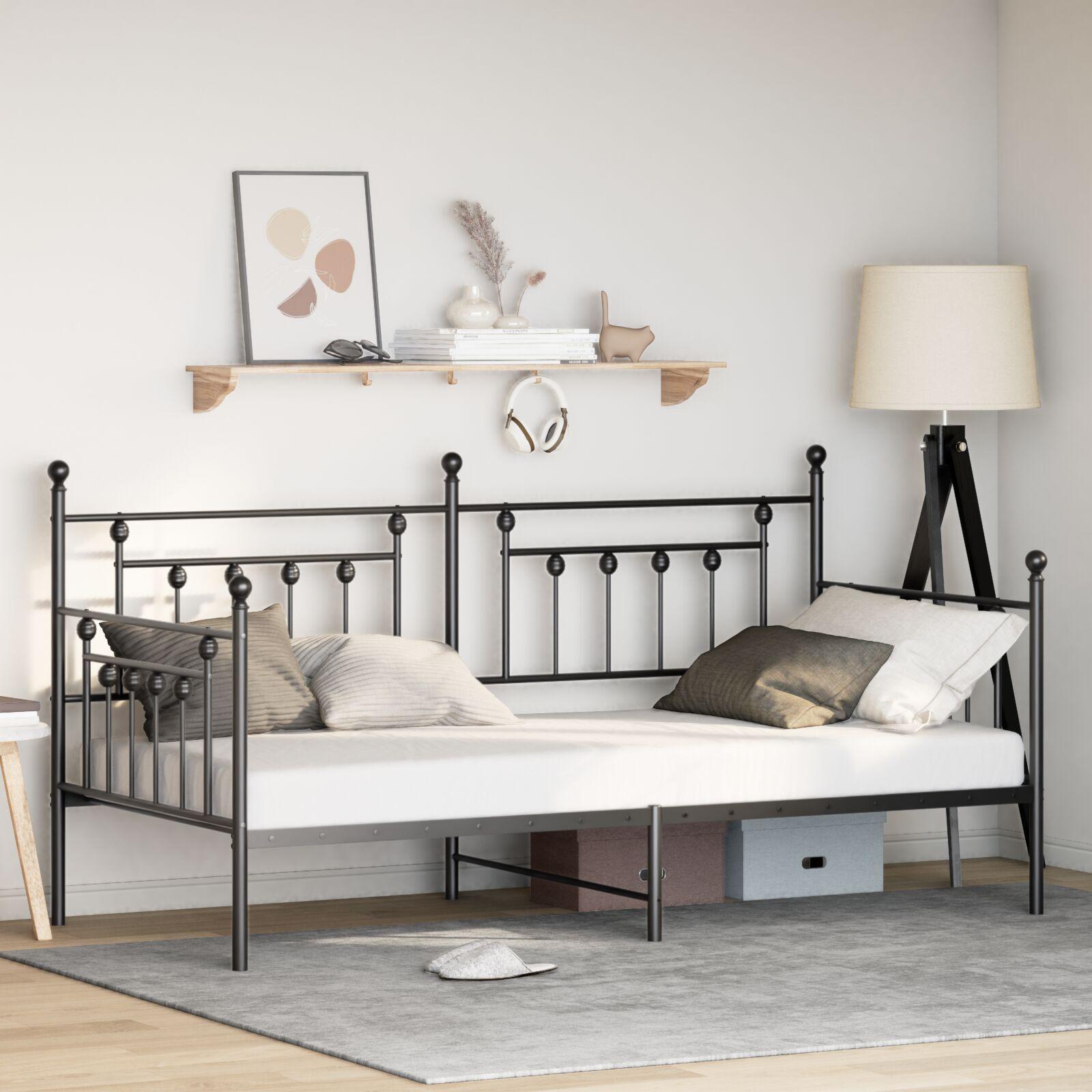 Sort Daybed Ramme 100x190 Stål - Daybed  - 8721158843449
