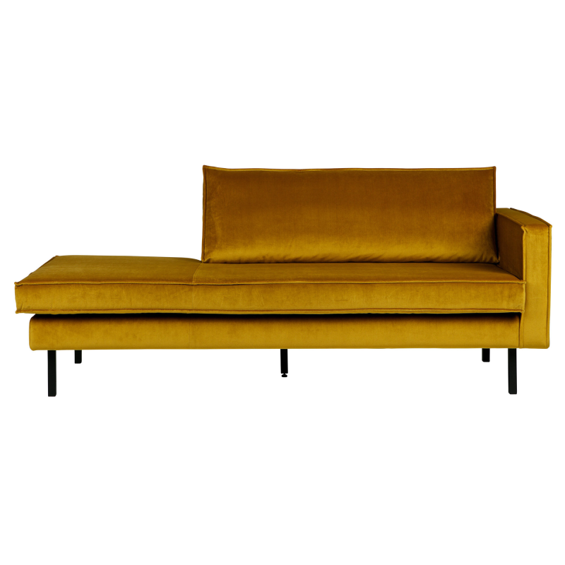 Brun Rodeo Daybed Højrevendt Velour Taupe - Bepurehome Daybed  - 8714713073467