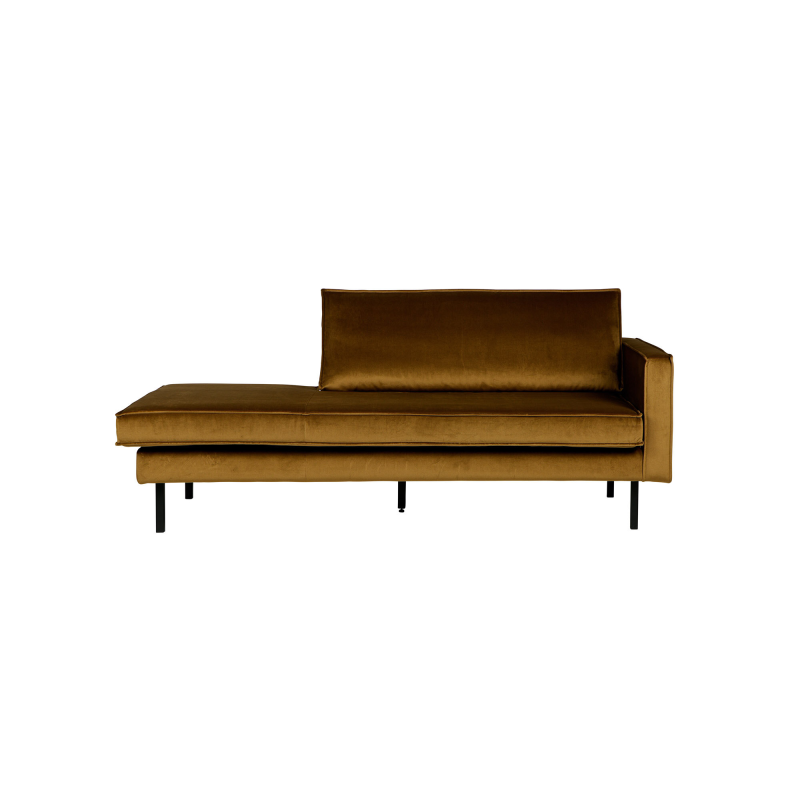 Gul Rodeo Daybed Højrevendt Velour Ochre - Bepurehome Daybed  - 8714713073436