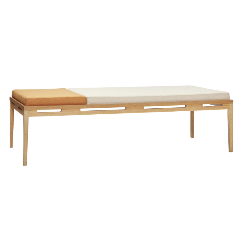 Beige/Orange Amber Daybed Beige Orange Egetræ Stof - Daybed  - 5712772108017