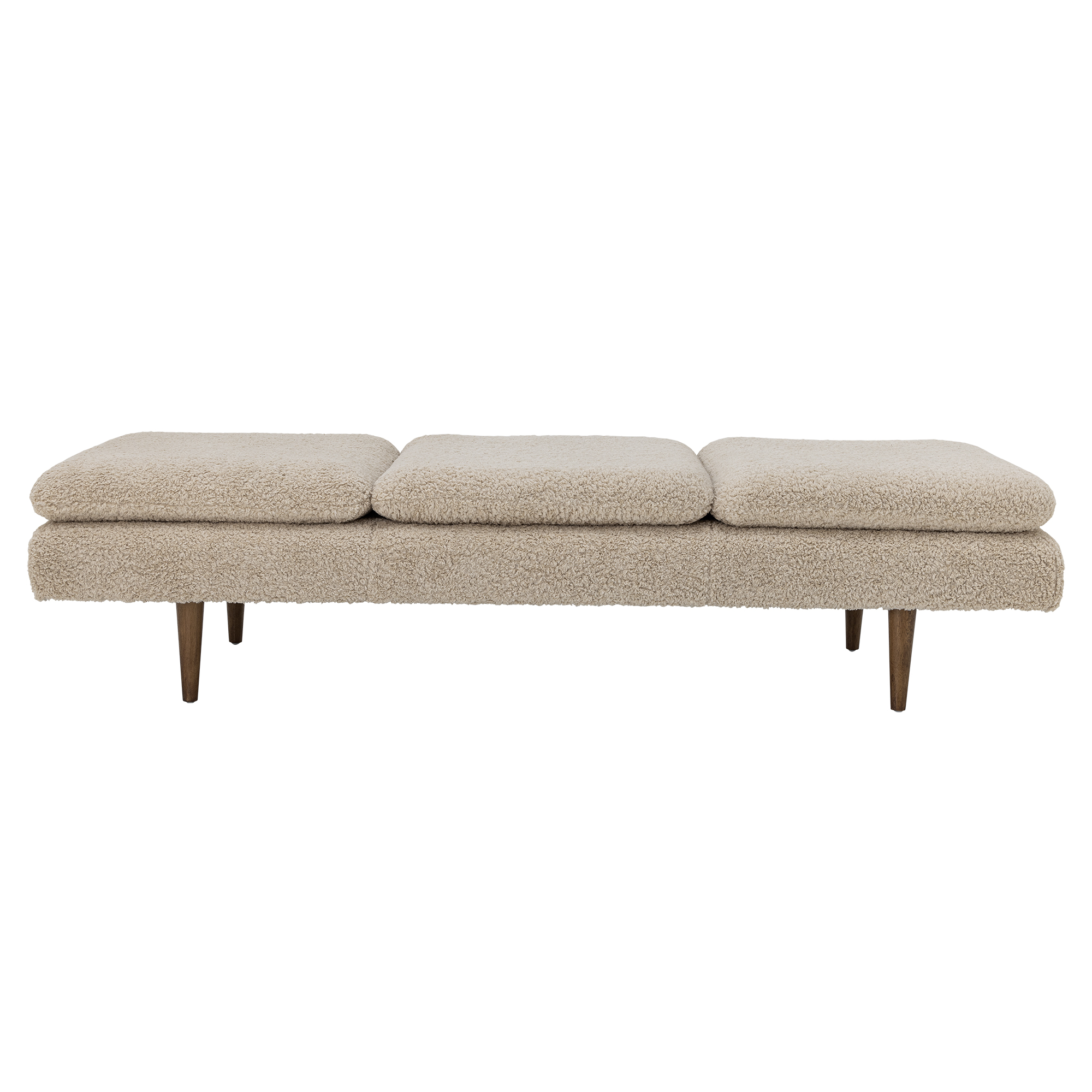 Natur Bloomingville Pione Daybed Polyester Brun Gummitræ 198x77 - Bloomingville Daybed  - 5711173334780