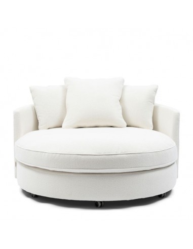 Hvid Riviera Maison Carmin Daybed Med Hjul Boucl 140 134 - Riviera Maison Daybed