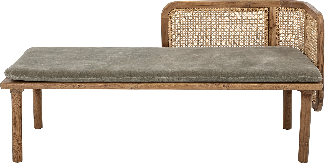 Grøn Daybed Creative Collection Felucca Teaktræs Dagsofa Med Fløjlpude - Daybed - 5711173268542